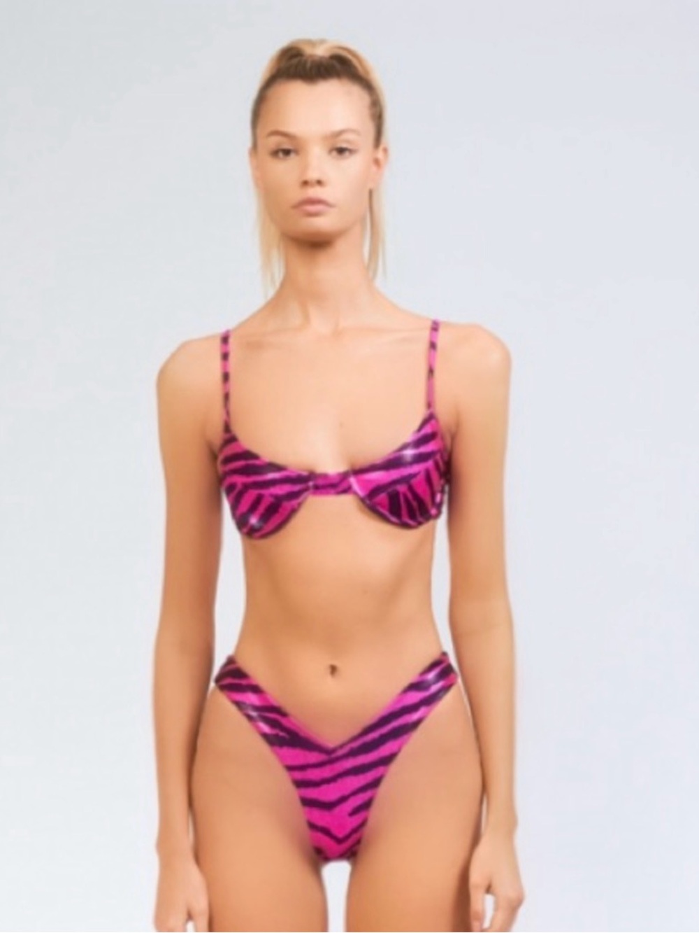 Sahara Ray Swim Pink and Black Zebra Underwire Bikini